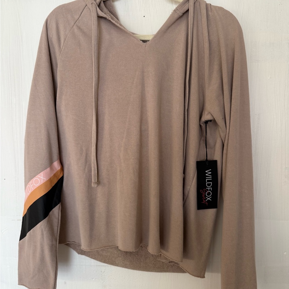 Wildfox Women's Tan Sweater with Hood